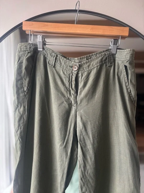 United colours of Benetton | green linen trouser | size medium - Picture 4 of 5